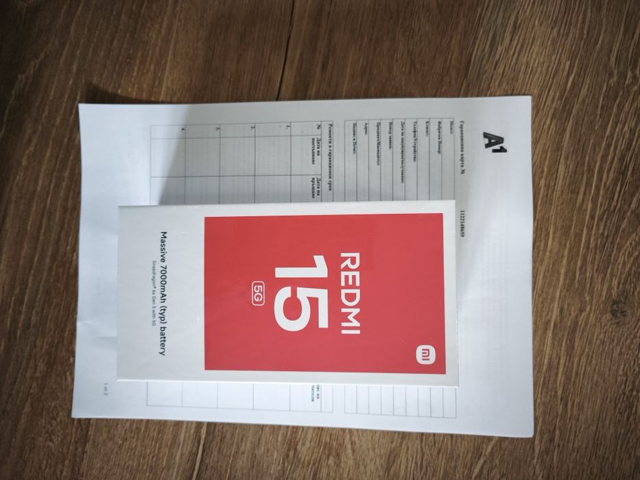 Чисто нов НЕ РАЗОПАКОВАН Xiaomi Redmi 15 5G 8GB Ram/ 256GB ROM