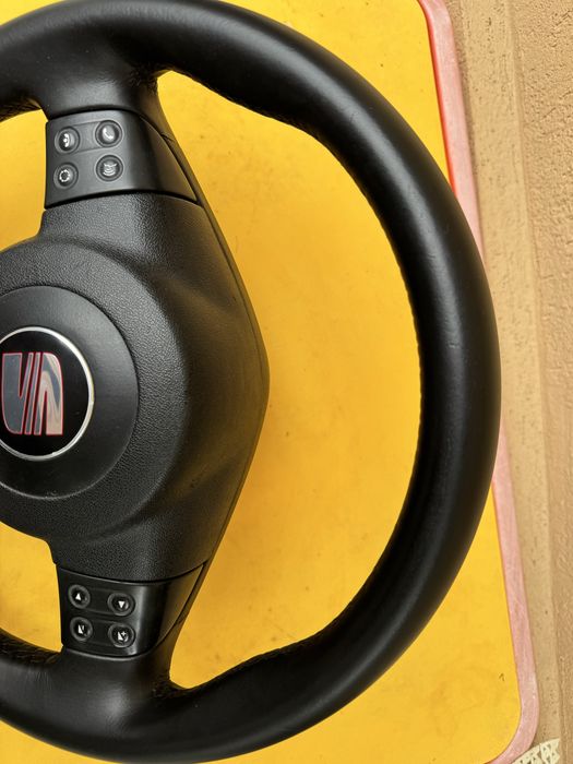 Volan seat leon 1p  piele cu comenzi spira volan airbag