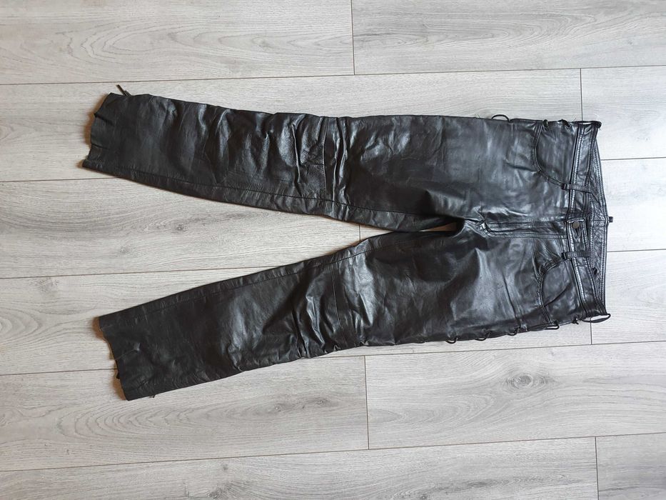 Pantaloni de piele PANTERA cu sireturi - Marimea 32 (Talie 82 cm)