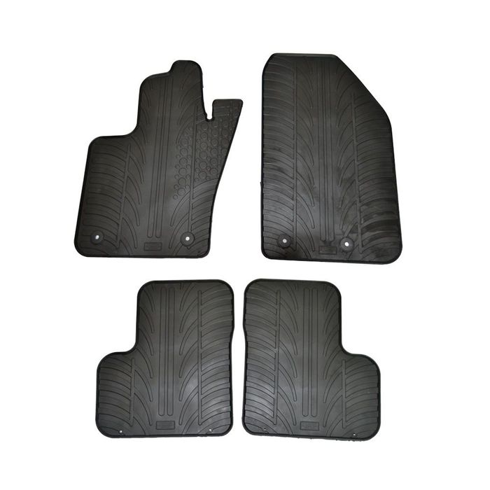 Set covorase auto din cauciuc Fiat 500X din 02.2015-, Jeep Renegade 02.2015- culoare Negru, presuri Gledring, 4 buc.