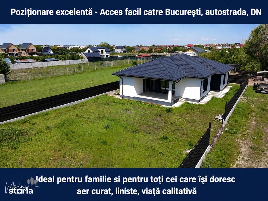 Casa individuală parter 142 mp  - 750 mp teren - Ghermănești - Snagov