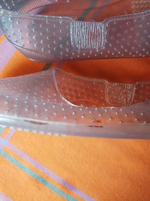 Papuci silicon de apa/nisip, transparenti, marimea 36/37 Made in Italy