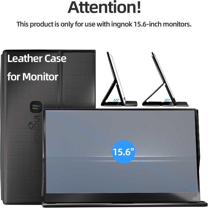 Преносим монитор Ingnok 15.6" FHD 1080P и интелигентен калъф за монитор