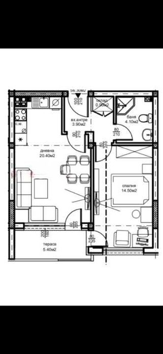 Двустаен Апартамент, Южен