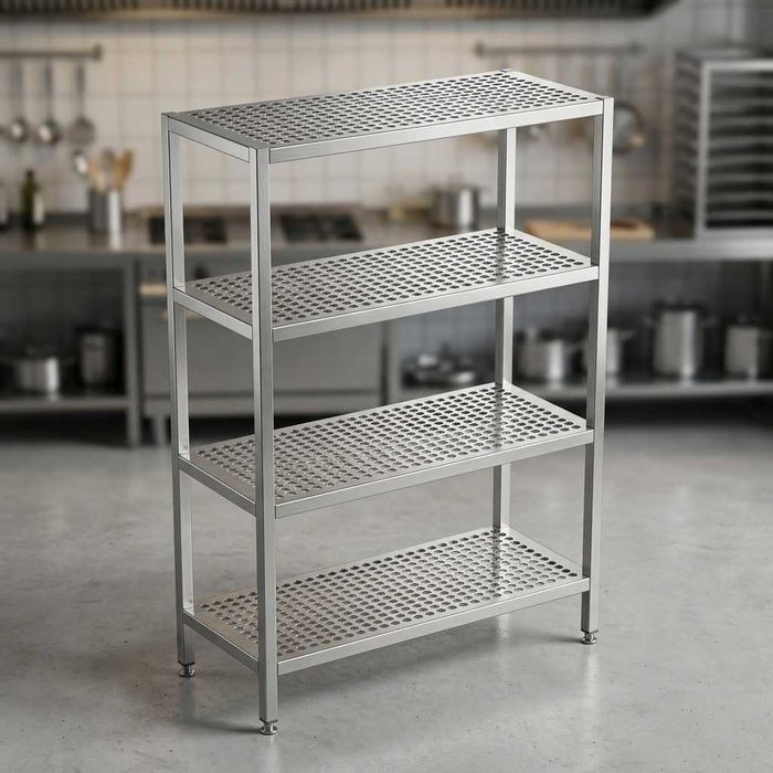 Zanglamas po'latdan stellaj (4-qavat) / Стеллаж из нержавеющей стали