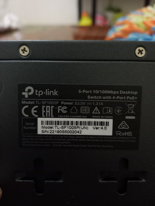 tp-link switch 5 port 100Mbps rezlik