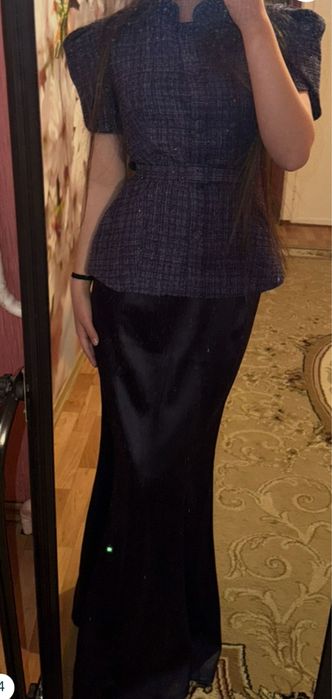 синее вечернее платье (двойка)