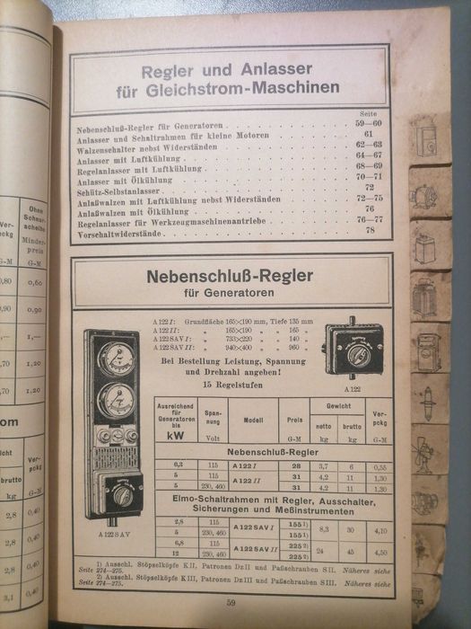 Carte veche colectie Catalog electrice SIEMENS SCHUCKERT 1924