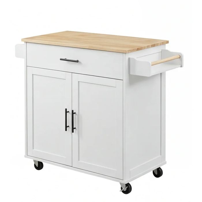 120 см кухненски остров, количка за съхранение с подвижни колела