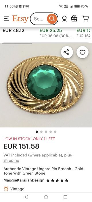 Broșa vintage piesa rara  Ungaro