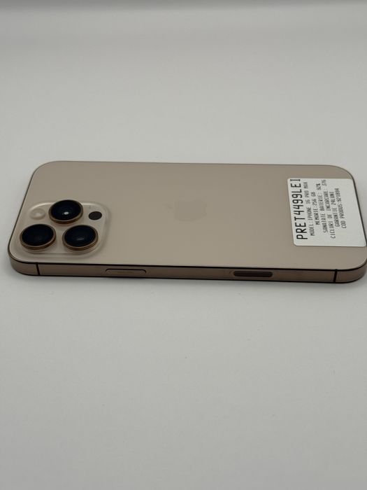MAGAZIN VINDEM IPHONE : iphone 16 Pro Max| 256GB | Gold | Garantie  24 luni