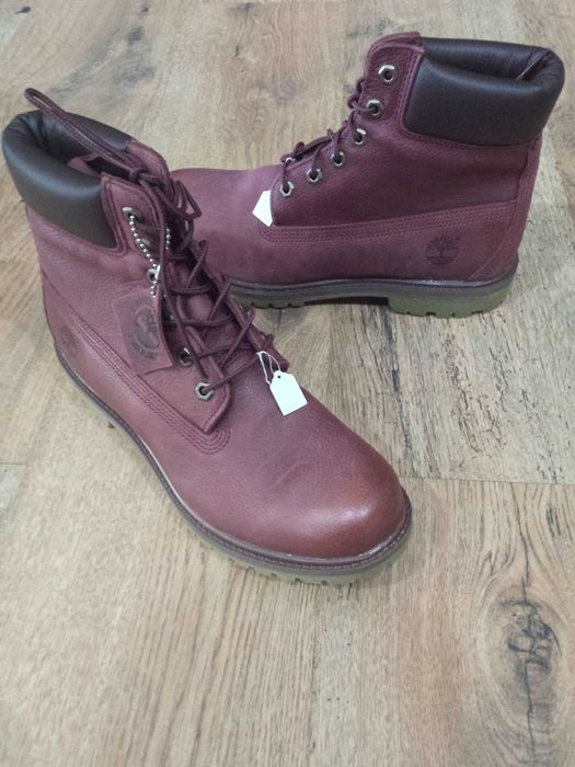 Bocanci dama TIMBERLAND 6 inch premium originali noi piele waterproof grena perlat 41 si 42