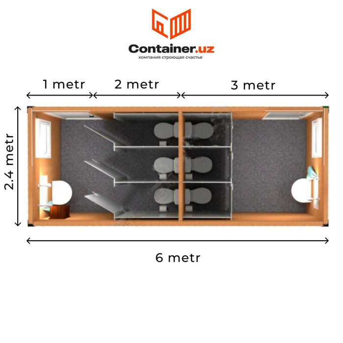 Konteyner Kanteynir ofis magazen yotoxona