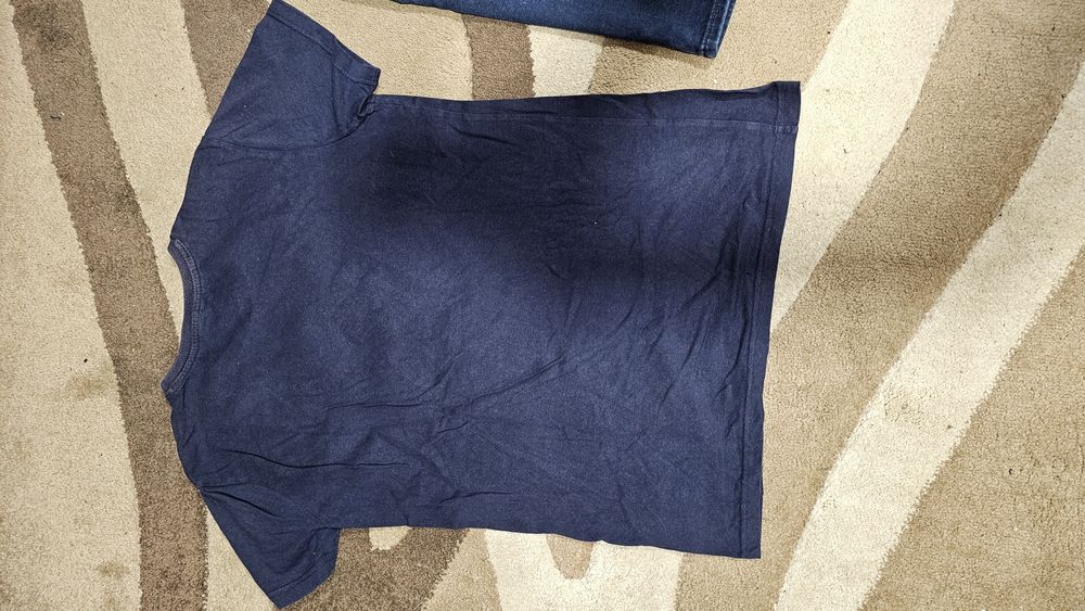 Set blugi treisferturi si tricou albastru 158 164