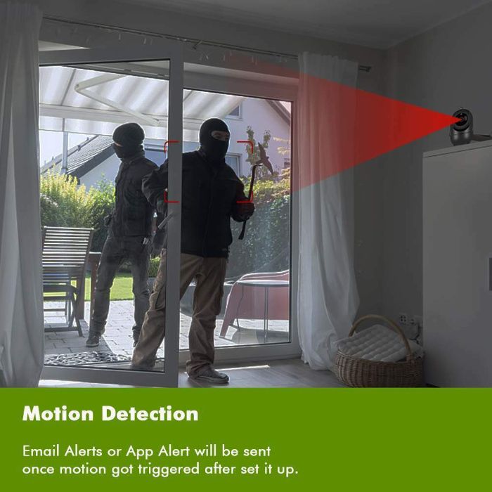 Camera neagra supraveghere IP WIFI HD 1080P 2.0MP, Detectare miscare!