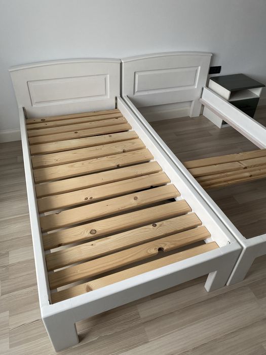 Pat single, lemn masiv, 200x90