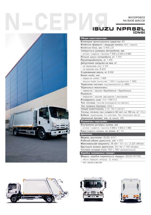 ISUZU NPR82L Musorovoz