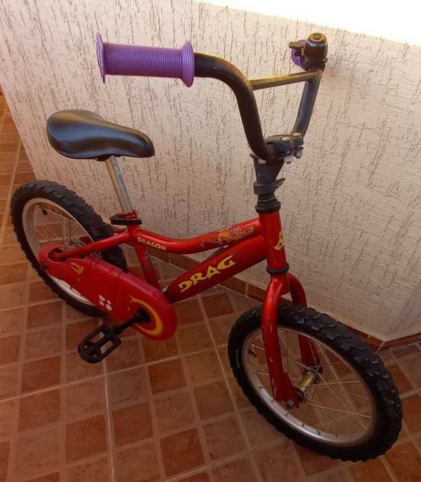 Детски велосипед 16” Drag Dragon, стоманена рамка, контра