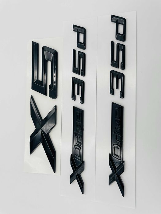 Set embleme compatibile BMW X5 x-drive 35d negru