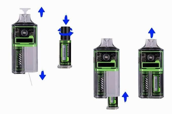 Pachet 2 Bucati Vape 6000 Puffs Anglia Reincarcabil Putere Reglabila
