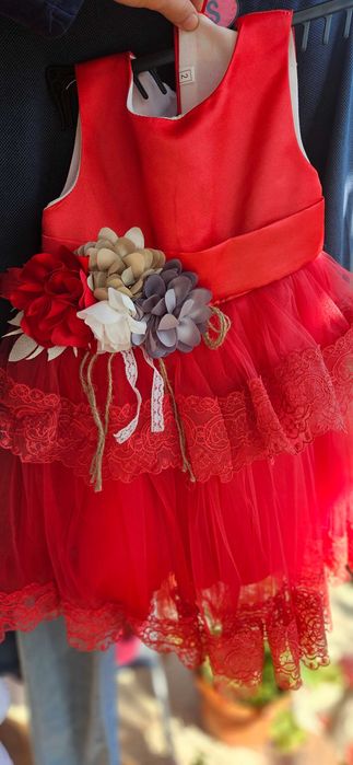 Rochie ocazie 2 ani fetita  rosie