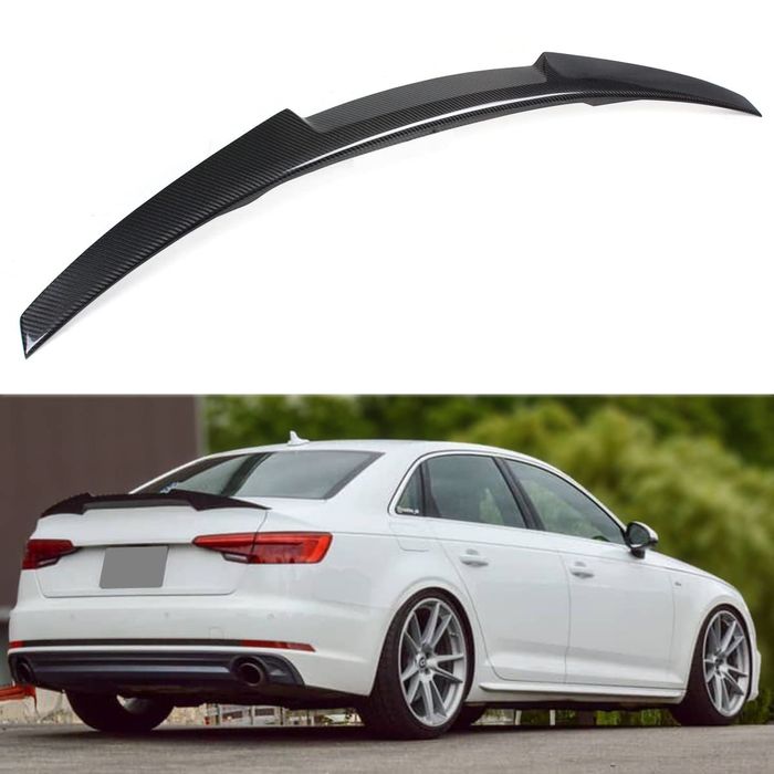 Спойлер лип за багажника – Audi A4 B9 (2019+), черен гланц, Ауди