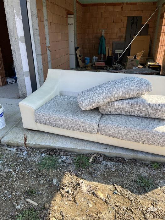 Диван 3-ка Прото бяла кожа