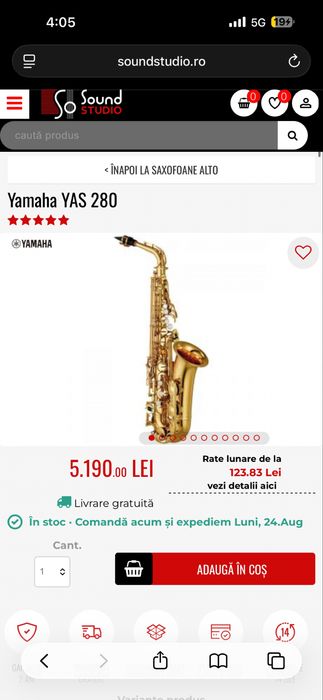 Saxofon yamaha yas280