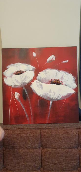 Tablou pictat pe panza, acrilice 60x60 cm