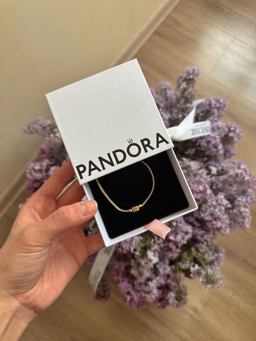 Браслет Pandora с золотым покрытием 14 карат (оригинал)