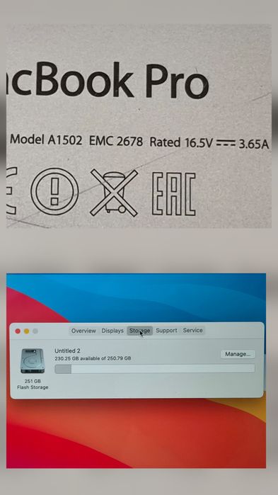 vand laptop Apple MacBook Pro Retina 13 2013.8Gb.Ssd 256 Gb