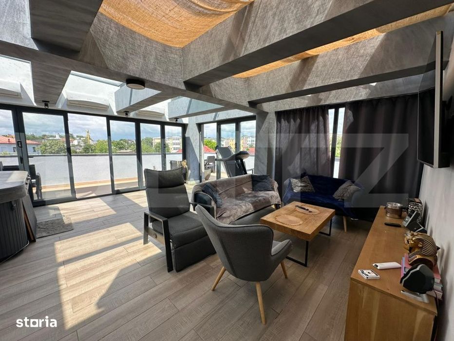 Penthouse cu terasa si jacuzzi, 75 mp, zona Valea Rosie