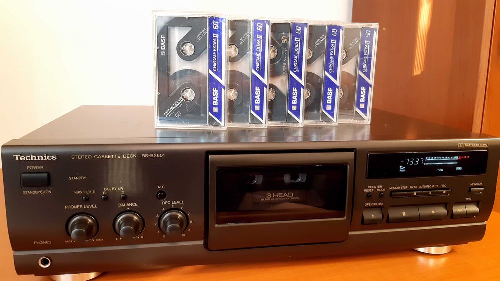 Deck Technics RS BX601 cu 3 capete + casete audio BASF CHROME BONUS