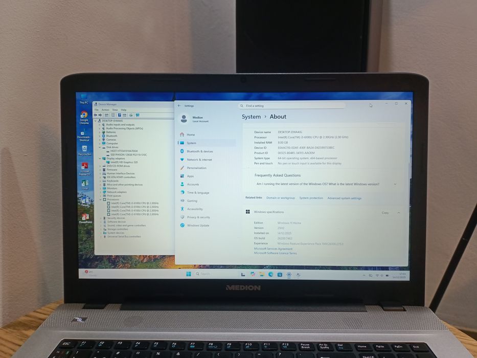 Laptop 17,3 Intel i3 Wind 11