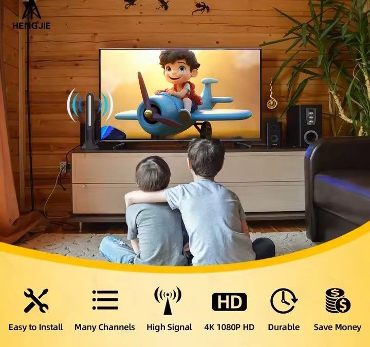 Antena TV Digitala HD cu Amplificator de Semnal,4K