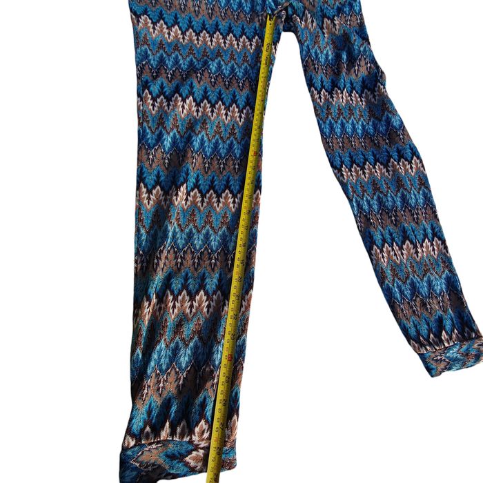 Salopeta M/L fara bretele, albastru si auriu, dama