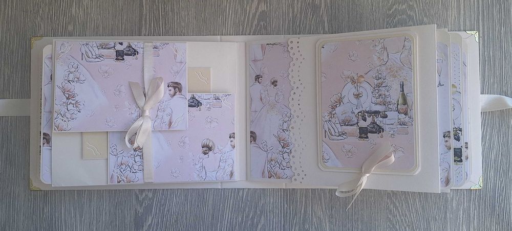 Сватбен албум "Тя и Той" в бяло и ванилия, ръчна изработка /24.10