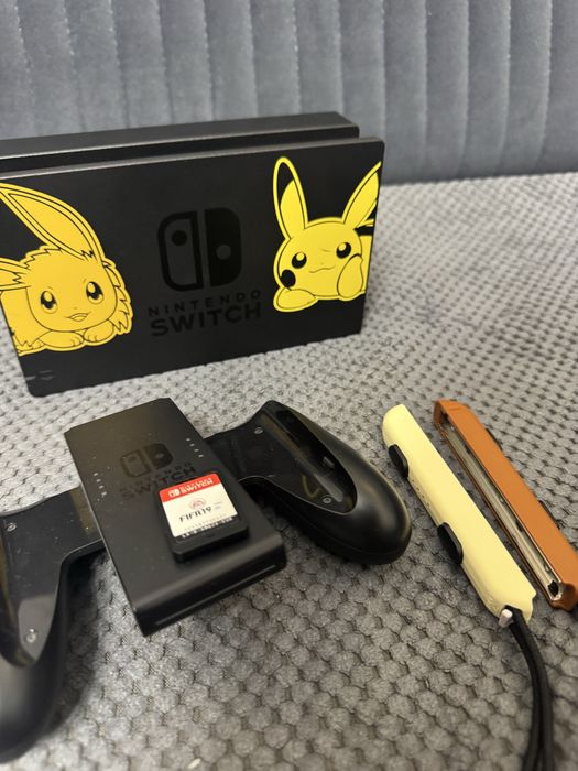 Nintendo Switch прошитая Let’s Go Pikachu + игры + Доп. корпус + чип