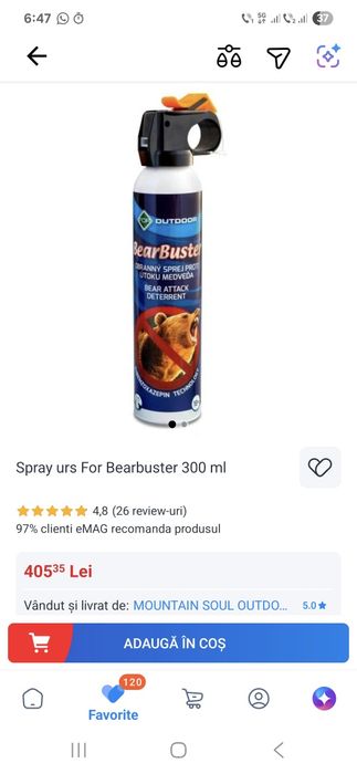 Spray urs For Bearbuster 300 ml Nou, Nefolosit
