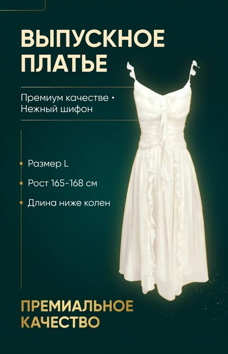 Продам нежное вечернее платье из шифона