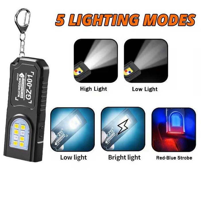 Мини LED фенерче ключодържател