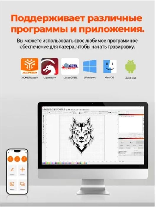 Лазерный станок гравер Acmer P2 33w