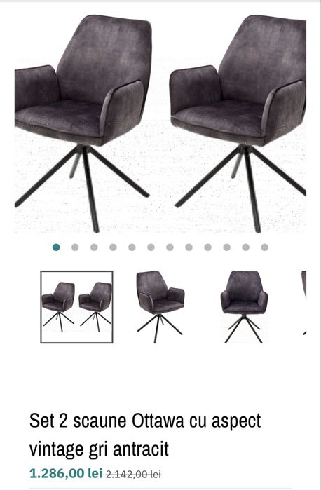 Scaune rotative dining
