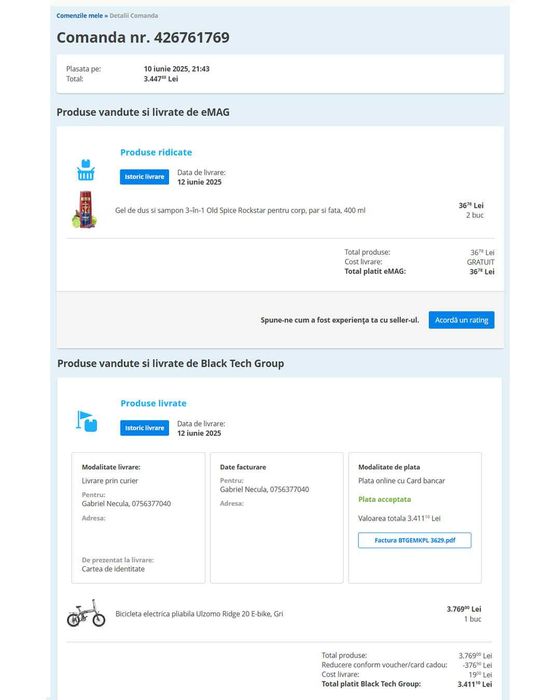 Bicicletă Electrica Pliabilă Ulzomo Ridge 20