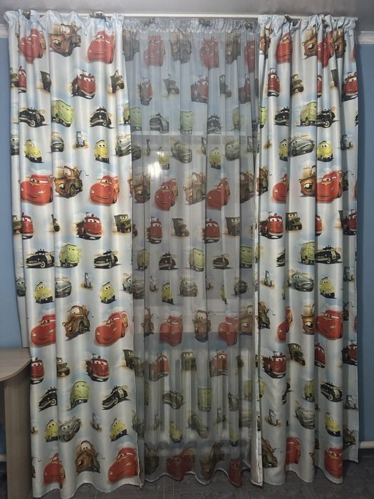 Шторы вместе с тюлью для мальчика