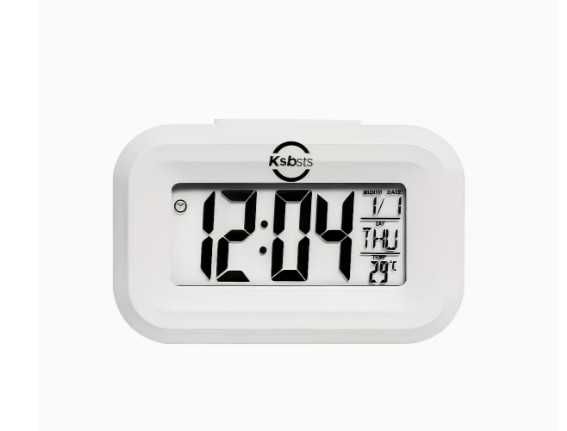 Mini ceas cu temperatura si iluminare nocturna- alb