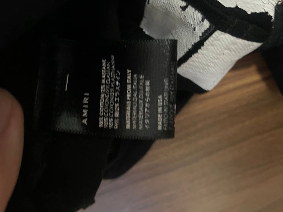 amiri jeans black white stripe original