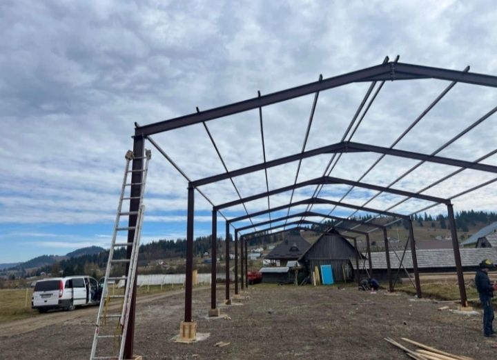 Vand structura metalica de hala 8x10 din profile noi