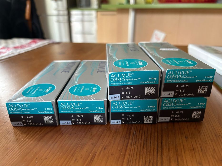 Lentile de Contact Acuve Oasys cu Hydraluxe Zilnice -0.75