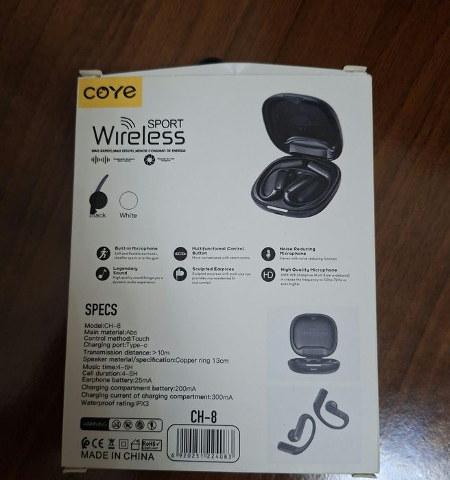 Продаётся срочно Беспроводные наушники для спорта бренда Coye